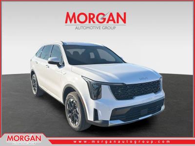 2026 Kia Sorento S in Glacial White Pearl — front three-quarter view