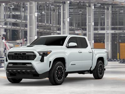 2026 Toyota Tacoma TRD Sport in Wind Chill Pearl — front three-quarter view