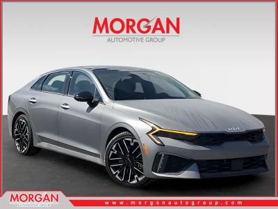 2026 Kia K5 GT in Gray — front three-quarter view