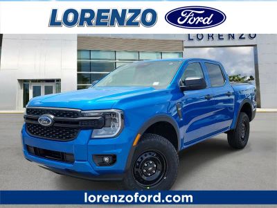 2026 Ford Ranger XL in Velocity Blue Metallic — front three-quarter view