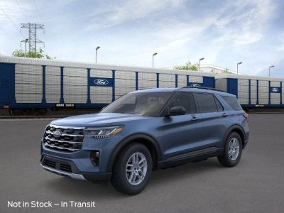 2026 Ford Explorer Active in Vapor Blue Metallic — front three-quarter view