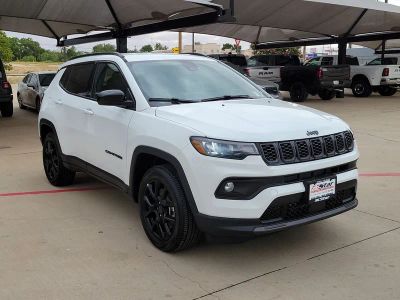 2026 Jeep Compass Latitude in Bright White Clearcoat — front three-quarter view