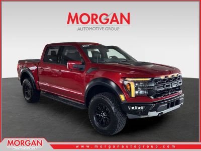 2025 Ford F-150 Raptor in Red — front three-quarter view
