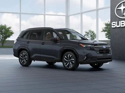 2026 Subaru FORESTER Touring Hybrid in Magnetite Gray Metallic — front three-quarter view