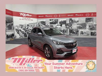 2020 Buick Encore GX Essence in Satin Steel Gray Metallic — front three-quarter view