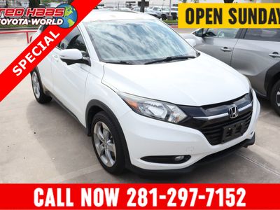 2016 Honda HR-V EX in White Orchid Pearl — front three-quarter view
