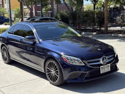 2019 Mercedes-Benz C-Class in Blue — front three-quarter view