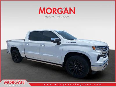 2024 Chevrolet Silverado 1500 LTZ in Summit White — front three-quarter view