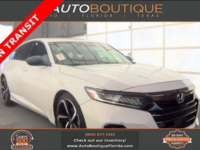 2021 Honda Accord Sedan Sport in White — front three-quarter view