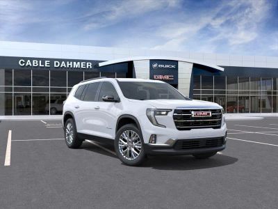 2026 GMC Acadia Elevation in Summit White — front three-quarter view