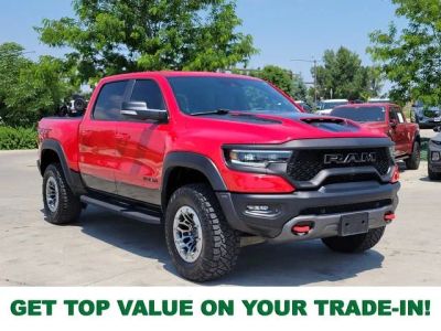 2021 RAM 1500 TRX in Flame Red Clearcoat — front three-quarter view