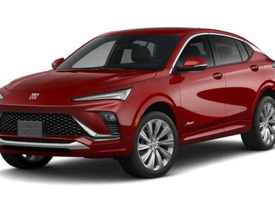 2026 Buick Envista Avenir in Brilliant Red — front three-quarter view