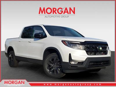 2026 Honda Ridgeline Sport in Platinum White Pearl — front three-quarter view