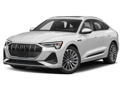 2021 Audi e-tron Sportback Prestige in Blue — front three-quarter view