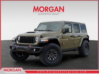 2026 Jeep Wrangler Rubicon X in Green — front three-quarter view
