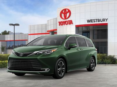 2026 Toyota Sienna Platinum in Cypress — front three-quarter view