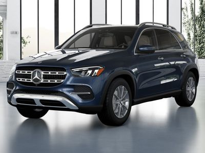 2026 Mercedes-Benz GLE 350 in Twilight Blue Metallic — front three-quarter view