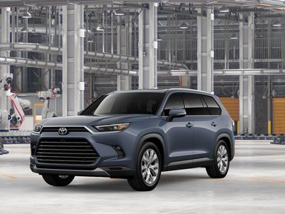 2026 Toyota Grand Highlander Limited in Storm Cloud — front three-quarter view