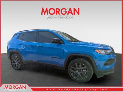 2026 Jeep Compass Latitude in Blue — front three-quarter view