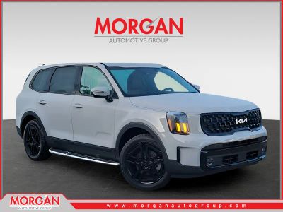 2024 Kia Telluride SX X-Line in Gray — front three-quarter view