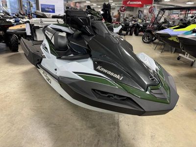2025 Kawasaki Ultra 160LX-S Angler in WHI — front three-quarter view