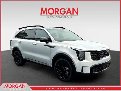 2026 Kia Sorento X-Line SX in Silver — front three-quarter view