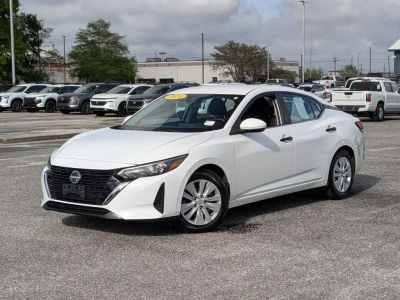 2024 Nissan Sentra S in White — front three-quarter view