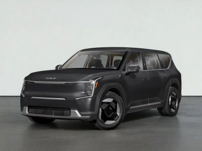 2026 Kia EV9 LIGHT LONG RANGE in Ebony Black — front three-quarter view