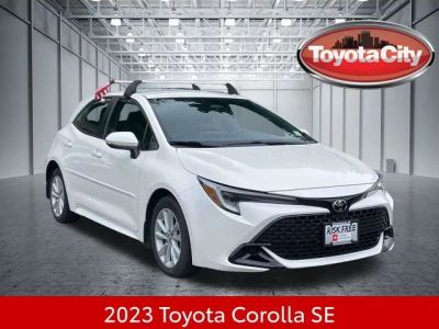 2023 Toyota Corolla Hatchback SE in Ice — front three-quarter view