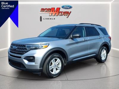 2024 Ford Explorer XLT in Iconic Silver Metallic — front three-quarter view