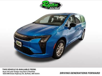 2027 Chrysler Pacifica Select in Blue — front three-quarter view