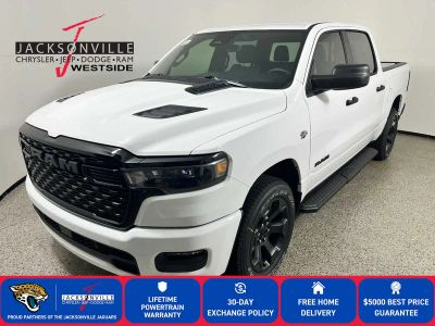 2026 RAM 1500 Express in Bright White Clear-Coat Exterior Paint — front three-quarter view