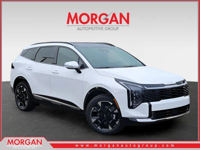 2026 Kia Sportage SX-Prestige in White — front three-quarter view