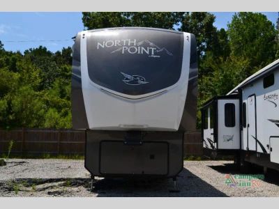 2021 Jayco North Point — front three-quarter view
