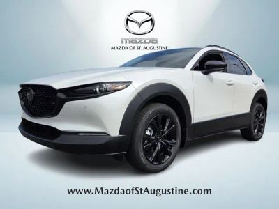 2026 Mazda CX-30 2.5 Turbo Premium Plus in White — front three-quarter view