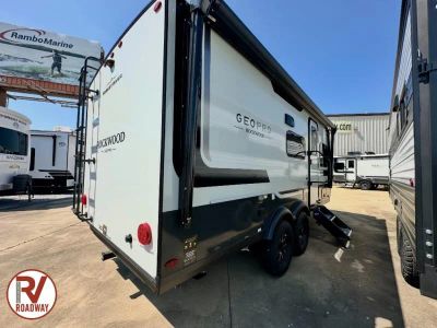 2027 Forest River RV Rockwood GEO Pro — rear three-quarter view