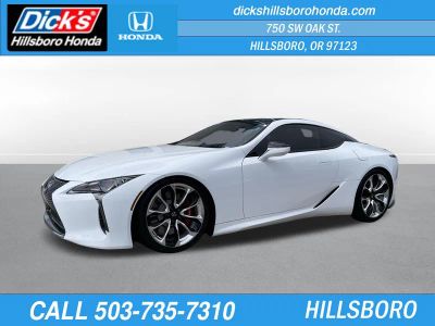 2018 Lexus LC LC 500 in Ultra White — front three-quarter view
