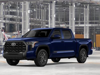 2026 Toyota Tundra Platinum in Blueprint — front three-quarter view