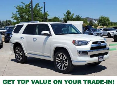 2018 Toyota 4Runner Limited in Blizzard Pearl — front three-quarter view