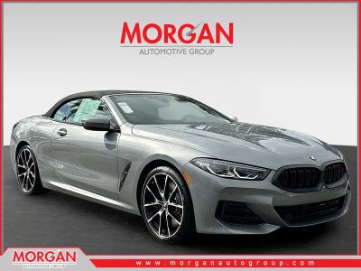 2026 BMW 8 Series 840i in Skyscraper Grey Metallic — front three-quarter view