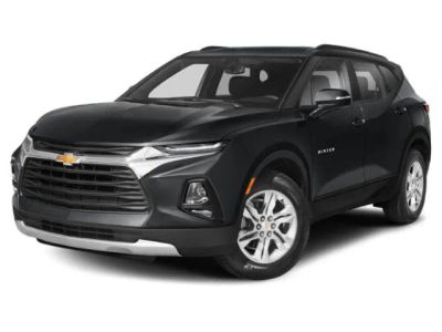 2019 Chevrolet Blazer Premier in Graphite Metallic — front three-quarter view