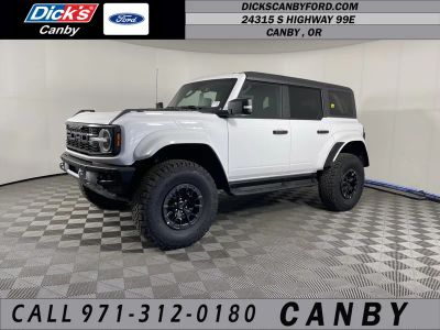 2026 Ford Bronco Raptor in Oxford White — front three-quarter view