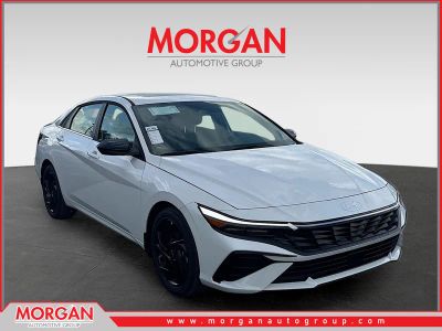2026 Hyundai ELANTRA SEL Sport Premium in Serenity White Pearl — front three-quarter view