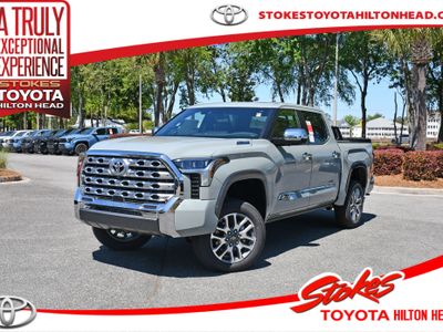 2026 Toyota Tundra i-FORCE MAX 1794 Edition i-FORCE MAX in Lunar Rock — front three-quarter view