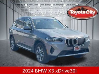 2024 BMW X3 xDrive30i in Skyscraper Gray Metallic — front three-quarter view