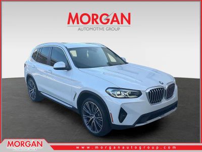2024 BMW X3 sDrive30i in Mineral White Metallic — front three-quarter view