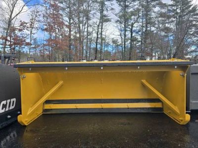 2026 Pro-Tech 5’ Front Mount Snow Pusher with Pullback for Tractors — front three-quarter view