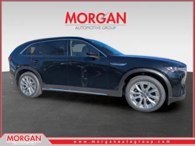 2026 Mazda CX-90 Premium Plus in Jet Black Mica — front three-quarter view