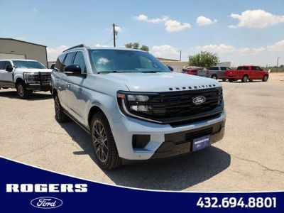 2027 Ford Expedition Platinum in Gray Metallic — front three-quarter view