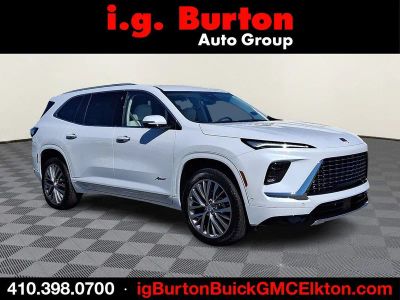 2026 Buick Enclave Avenir in Iridescent White Tricoat — front three-quarter view